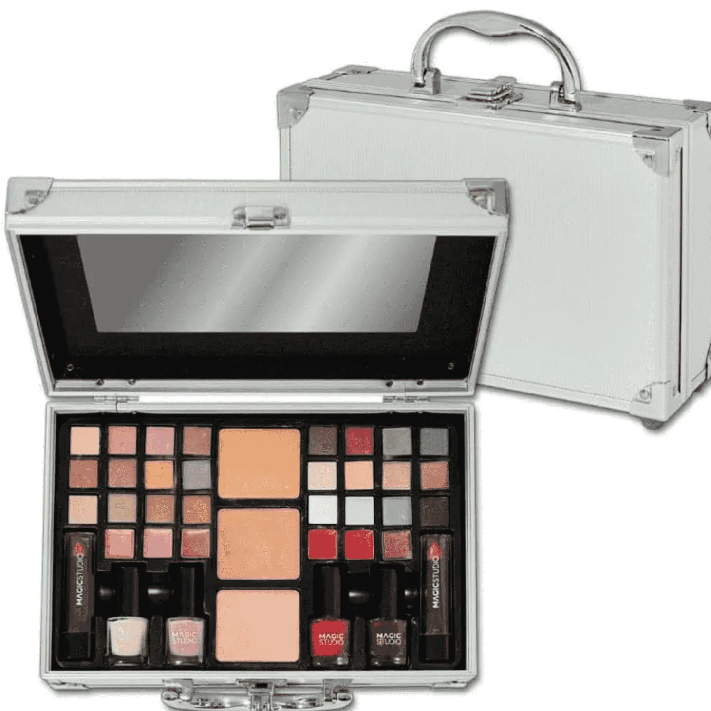 Magic Studio Maletín Plata Perfect Traveller – Set de maquillaje todo en uno para peques