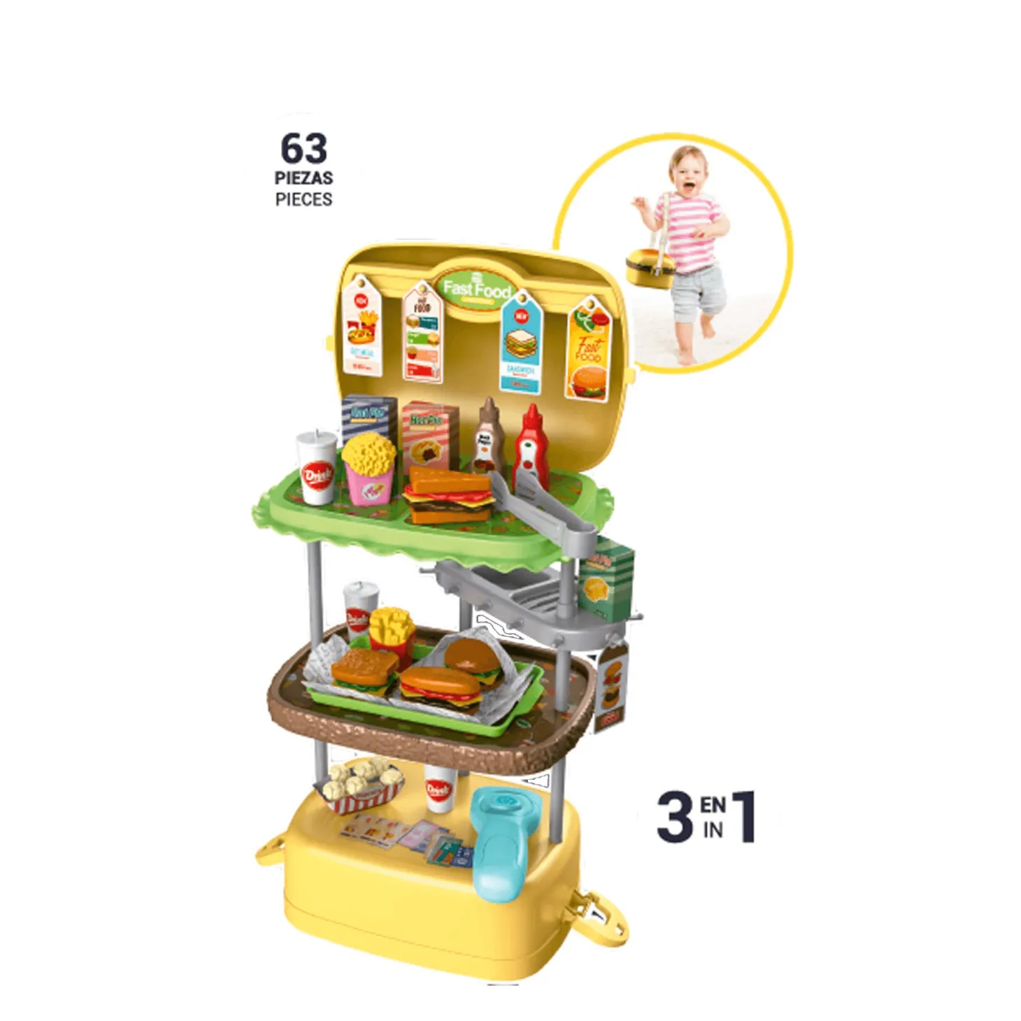 Maletín Profesiones Burguer Juguete Imitación Role Planet