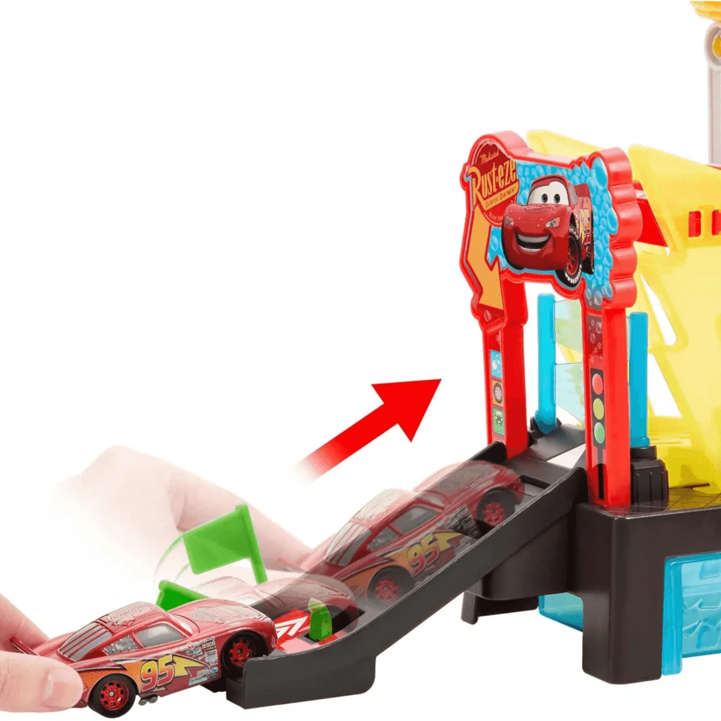 Mattel Disney Pixar Cars Túnel de Lavado con Cambio de Color