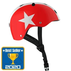 Molto Casco Infantil para Niños Rojo Star