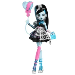 Monster High Cumplespantos Frankie Stein – Muñeca de fiesta con look electrizante