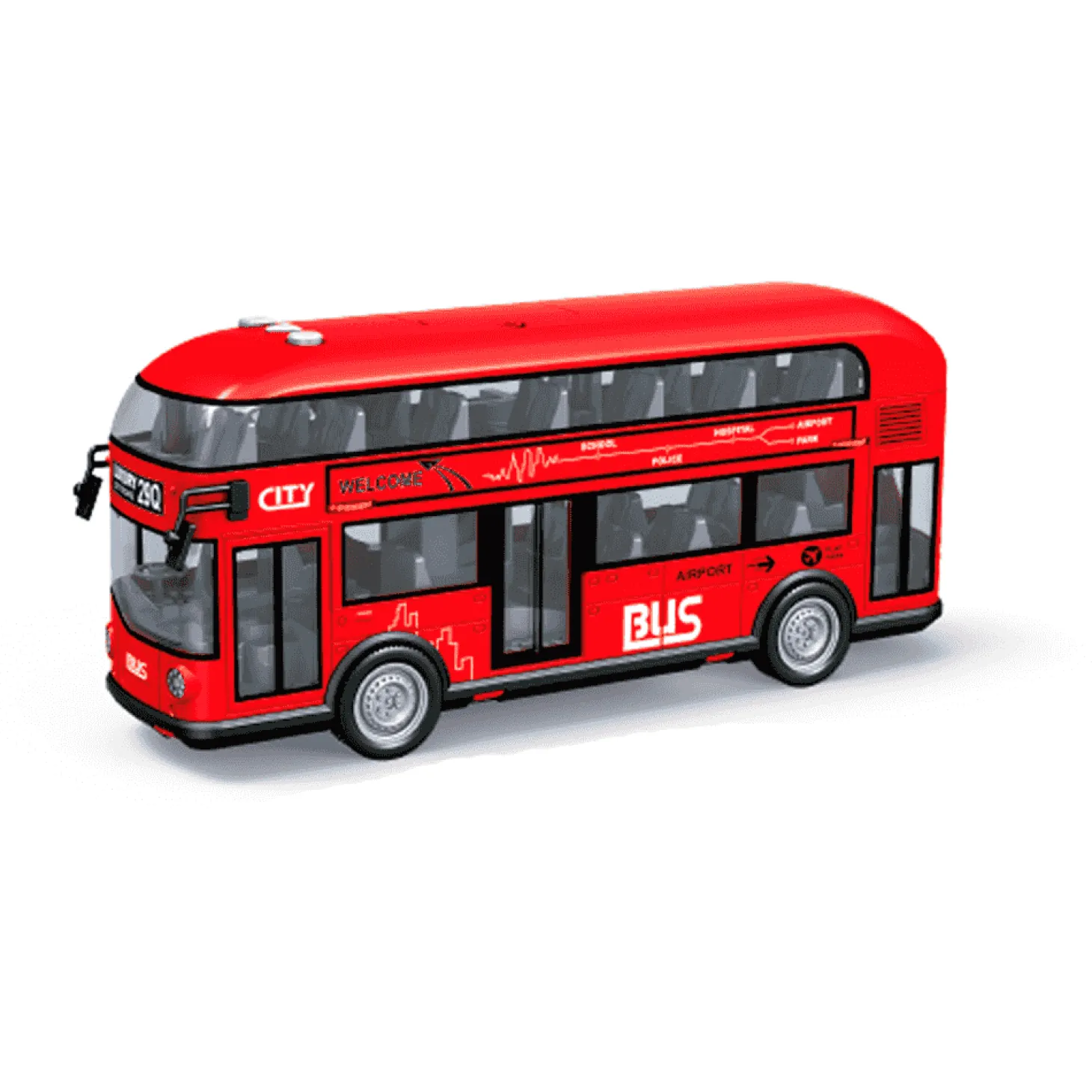 Motor Planet Autobús Turístico – Vehículo de fricción con luces y sonidos (3+)