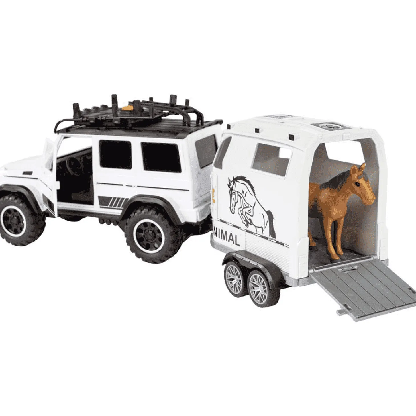 Motor Planet 4x4 Transporte Caballo – Vehículo de fricción con luces y sonidos (3+)