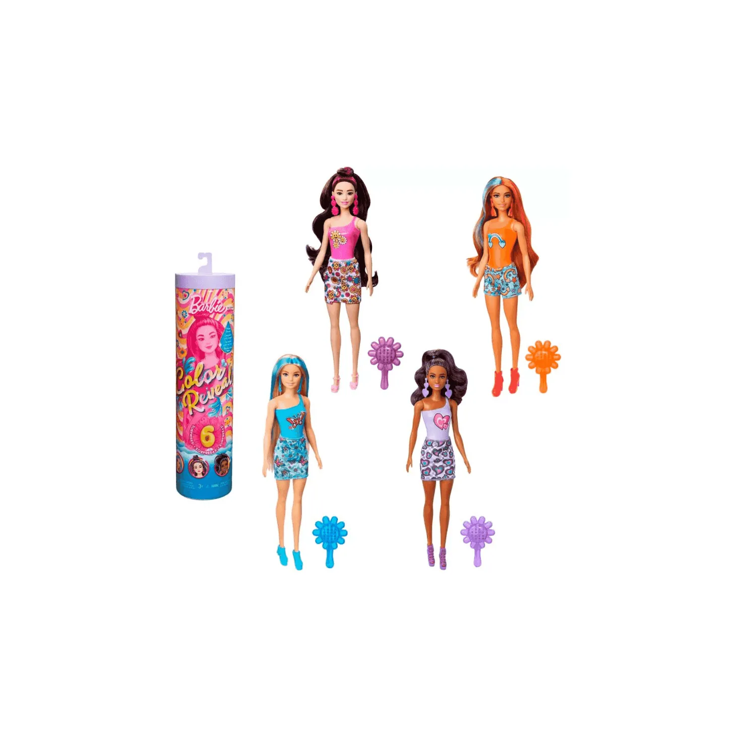 Muñeca Barbie Color Reveal arcoíris SORPRESA