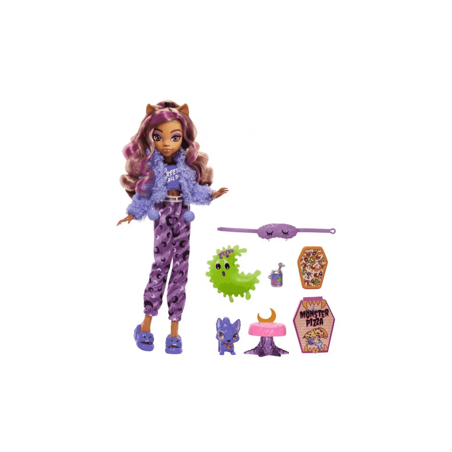 Muñeca Clawdeen Wolf Fiesta Pijama Monster High 25Cm