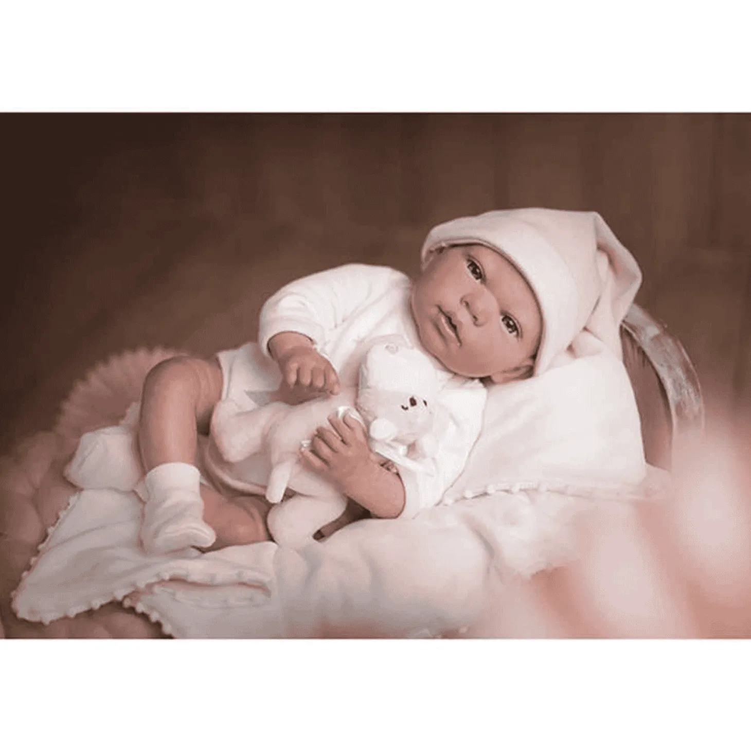 Muñeca Reborn Arias Gala con Manta Peluche