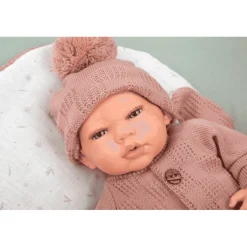Muñeca Reborn Elba Rosa con Saco Dormir 40 cm- Arias
