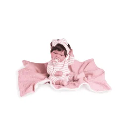 Muñecas Antonio Juan Recién Nacida Baby Toneta con toquilla Rosa