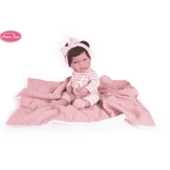 Muñecas Antonio Juan Recién Nacida Baby Toneta con toquilla Rosa