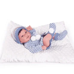Muñecas Antonio Juan Recién Nacido Pipo con Pompones y Cojín Algodón