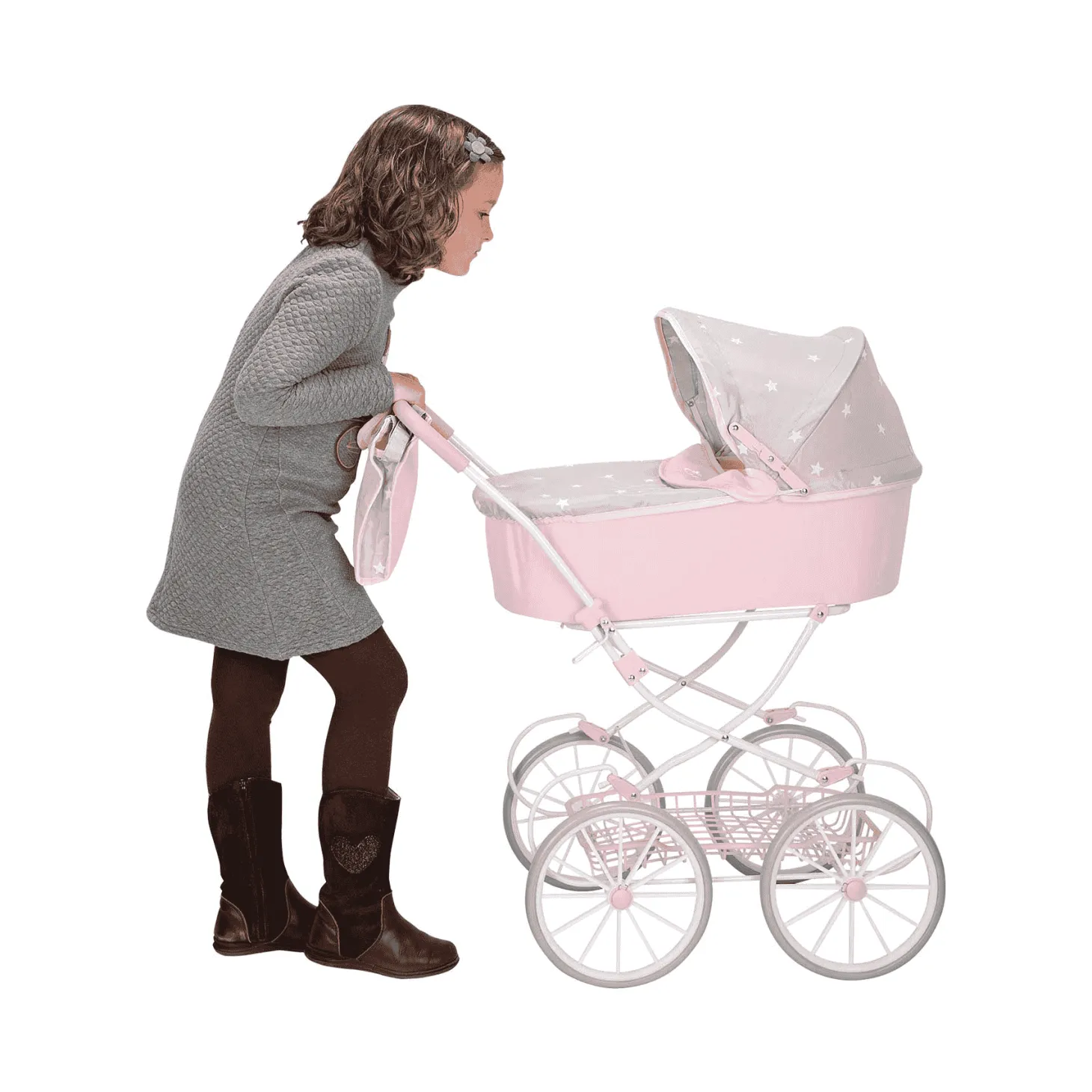 Muñecas Arias Coche con Capota Plegable Emma con Bolso