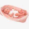 Muñecas Arias Elegance 38cm Aria Rosa Con Capazo