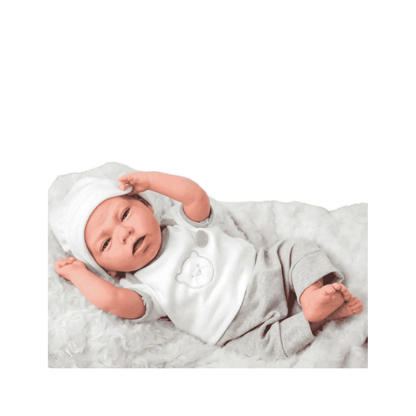 Muñecas Arias Elegance Dafne con Cojín gris 40 cm