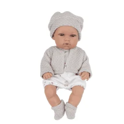 Muñecas Arias Elegance Muñeco Natal Gris Exclusiva