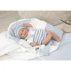 Muñeco Elegance de 35 cm Babyto azul con manta