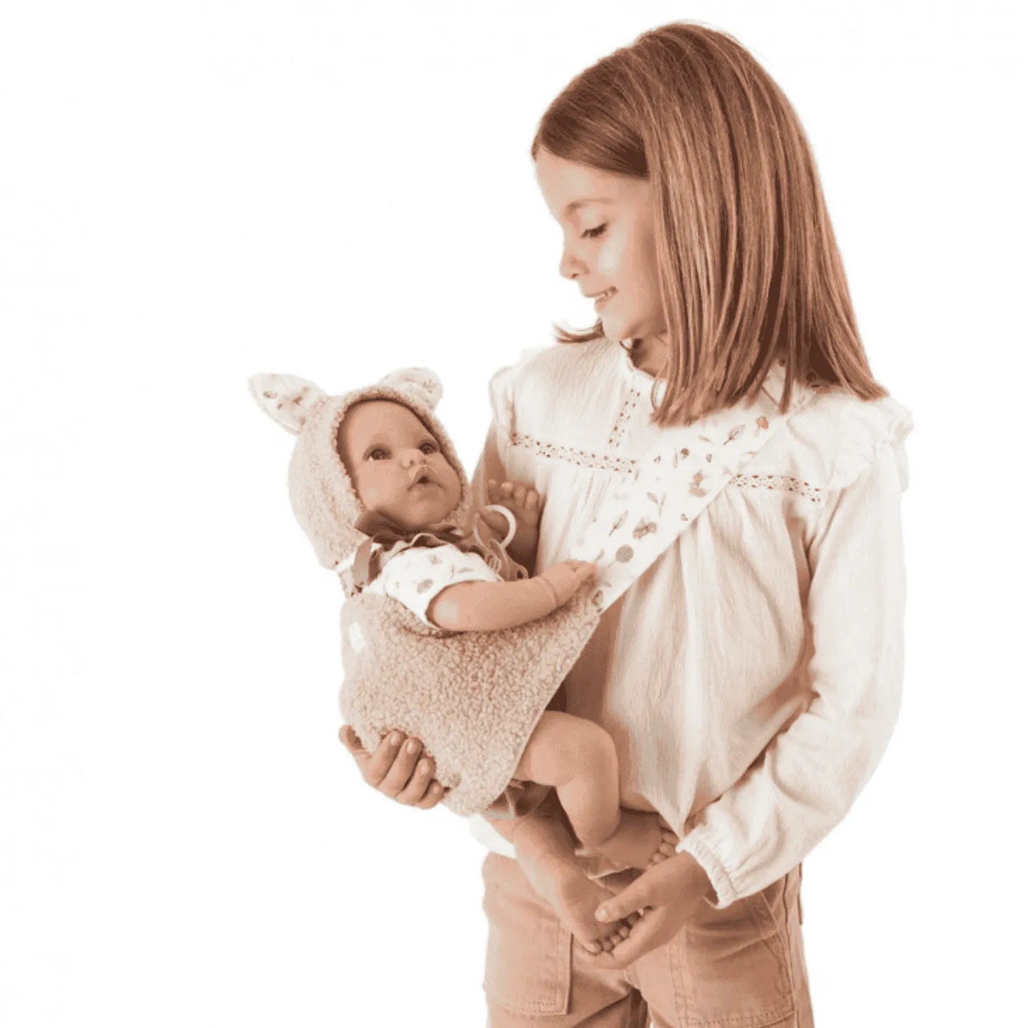 Muñeco Recién Nacido Erik con Portabebé - Antonio Juan