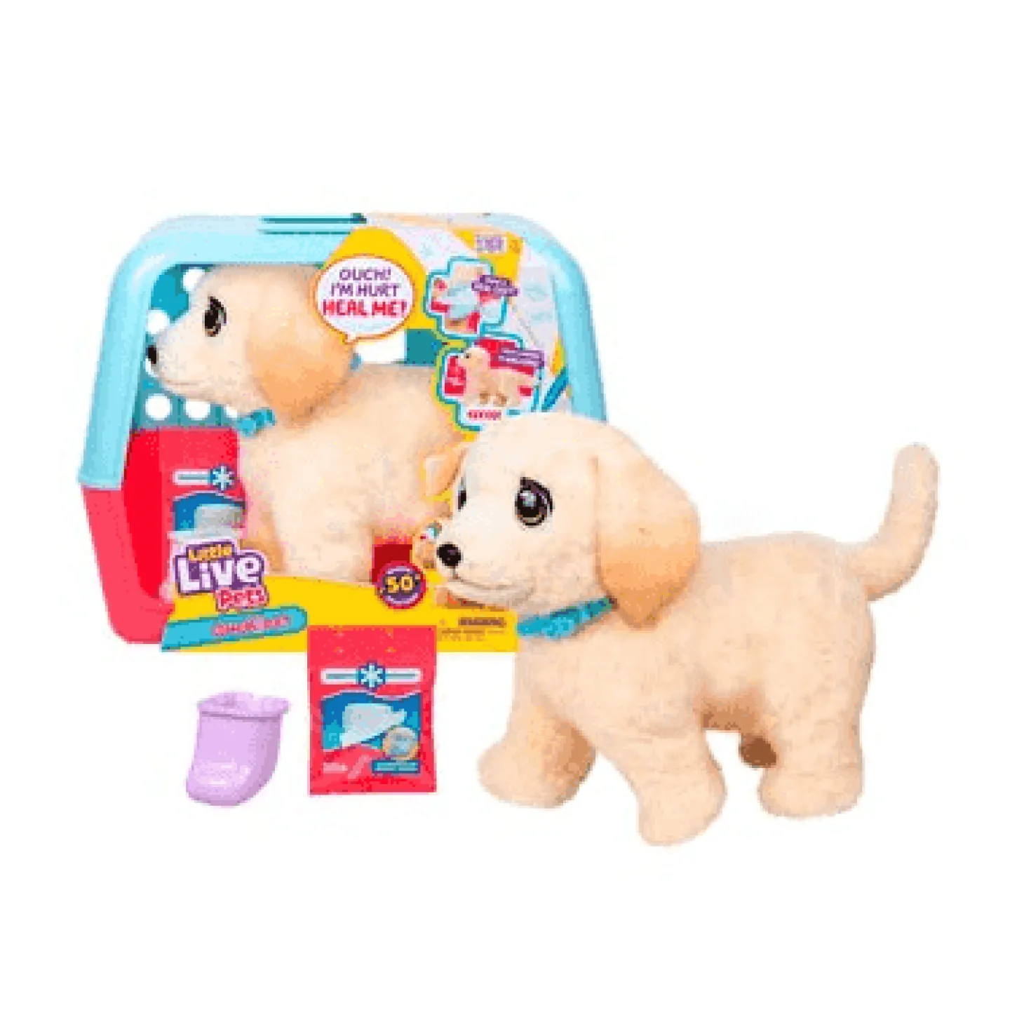Peluche Interactivo Cooper Little Live Pets Ouchies – Recupera la Patita