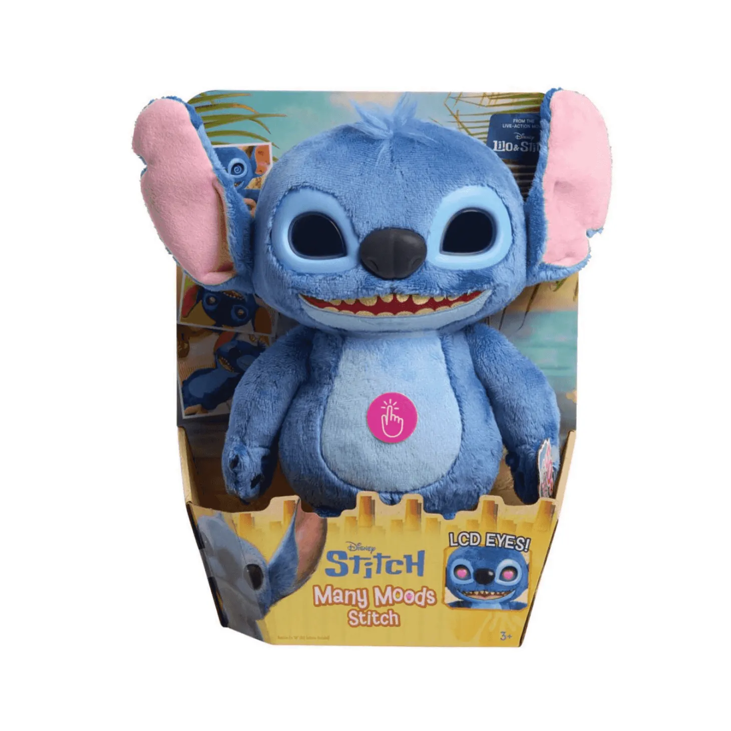 Peluche Interactivo Stitch Disney 30 cm – Con ojos LED y respuesta táctil