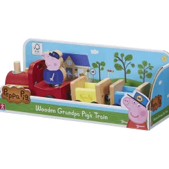 Peppa Pig Tren de Madera Con Figura Abuelo Pig