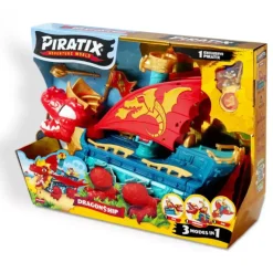 Piratix Dragon Ship – Barco dragón 3 en 1