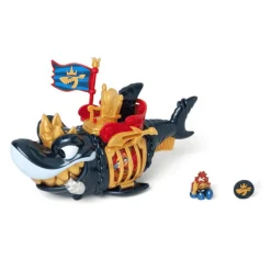 Piratix King Shark Golden Teeth - Tiburón Articulado con Figura