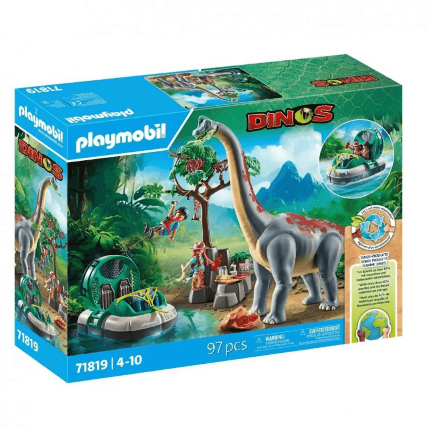 Playmobil Braquiosaurio Con Aerodeslizad