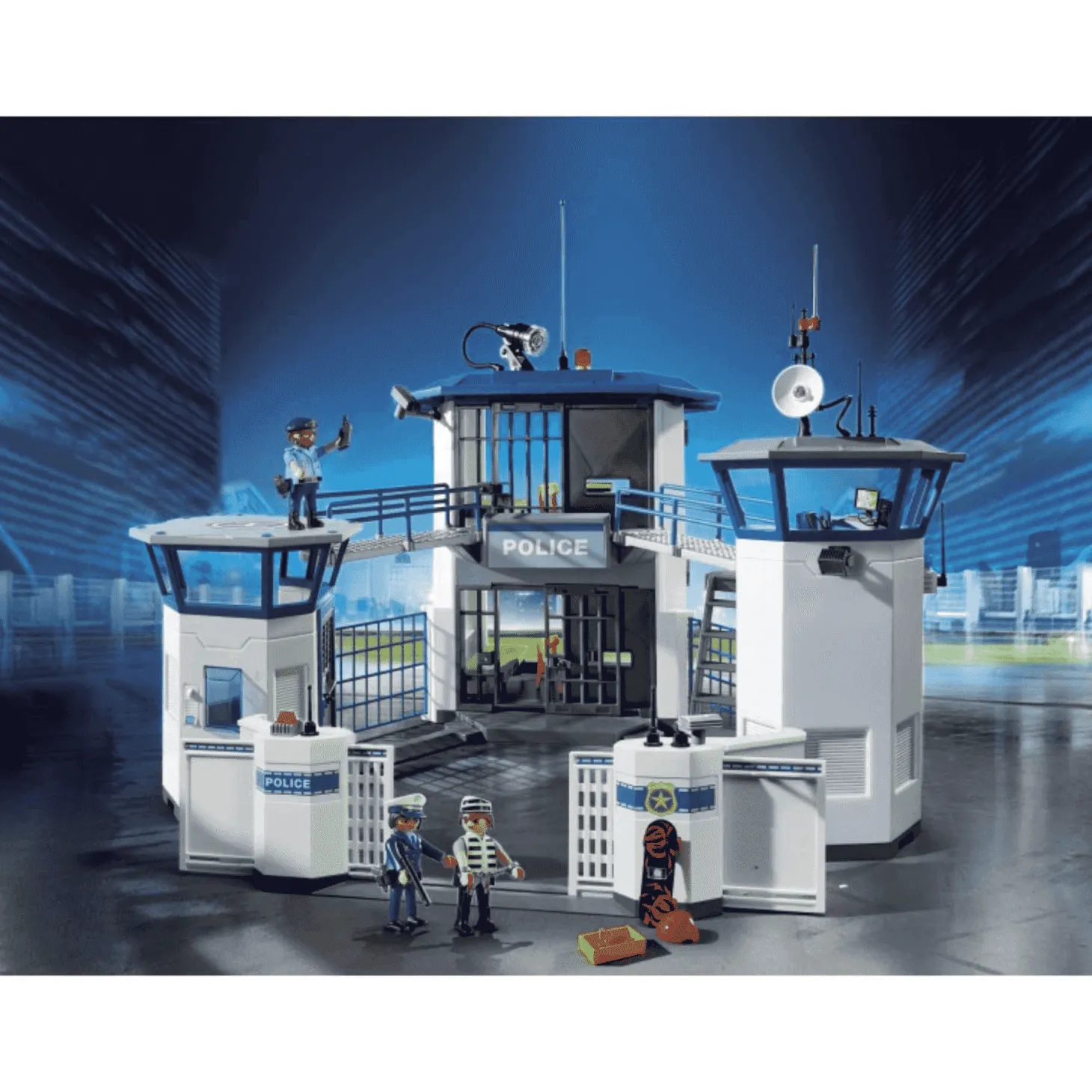 Playmobil Comisaría de Policía con Prisión y Helipuerto