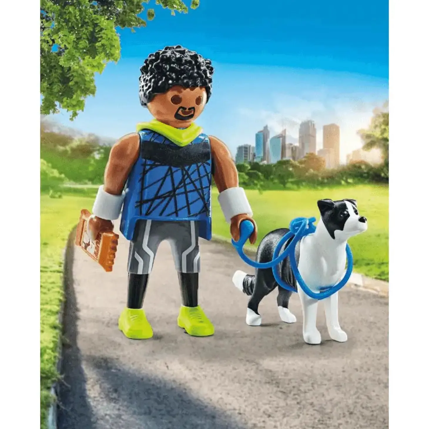 Playmobil Corredor con border collie