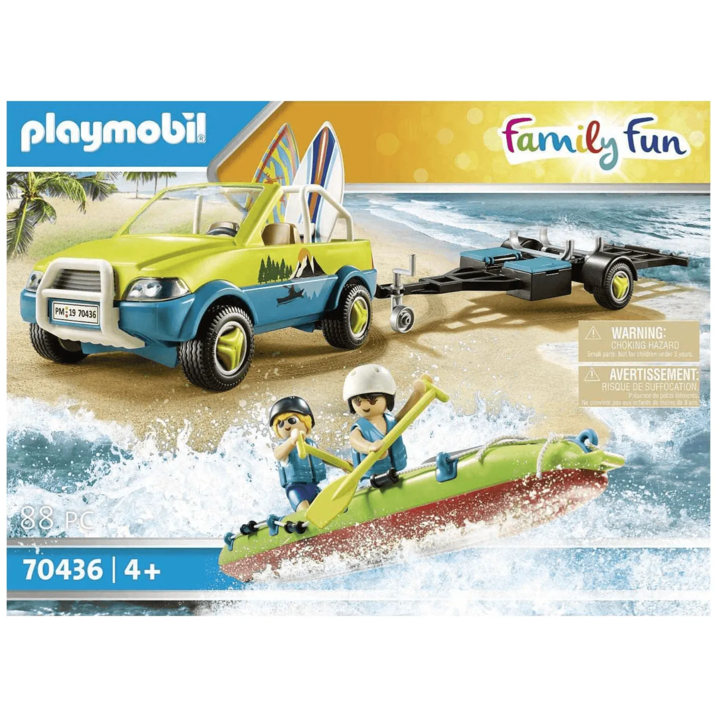 Playmobil Family Fun Beach Coche de Playa con Canoa 70436