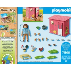 Playmobil Gallinero con Gallinas, Gallo y Pollitos
