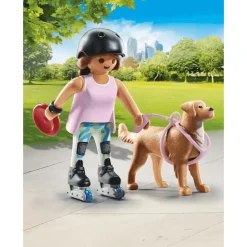 Playmobil Patinadora con retriever