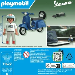 Playmobil Vespa 150 Sprint Veloce Azul 1969