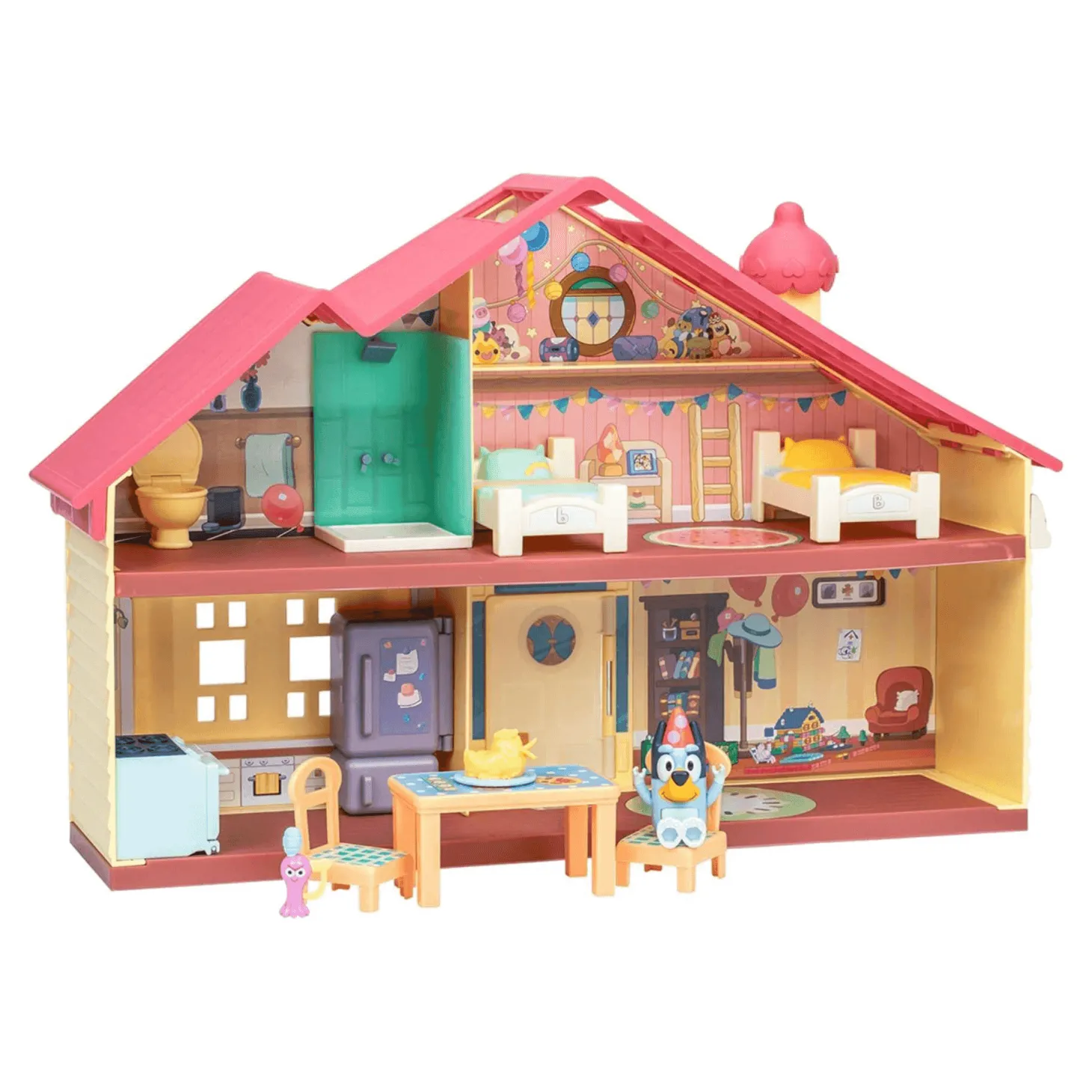 Playset Casa de Cumpleaños Bluey - Celebra con Bluey y su familia