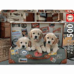 Puzzle Cachorros En El Equipaje 500 Piezas