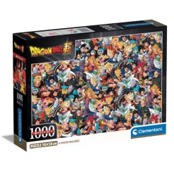 Puzzle Impossible Dragon Ball 1000 Piezas Clementoni | Puzzle de Goku y Amigos | Desde 12 Años