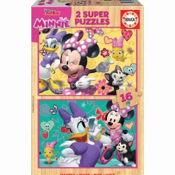 Puzzle Minnie Ayudantes Felices 16 piezas