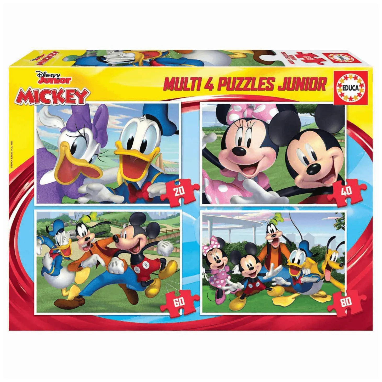 Puzzle Multi 4 Junior Mickey 20 piezas