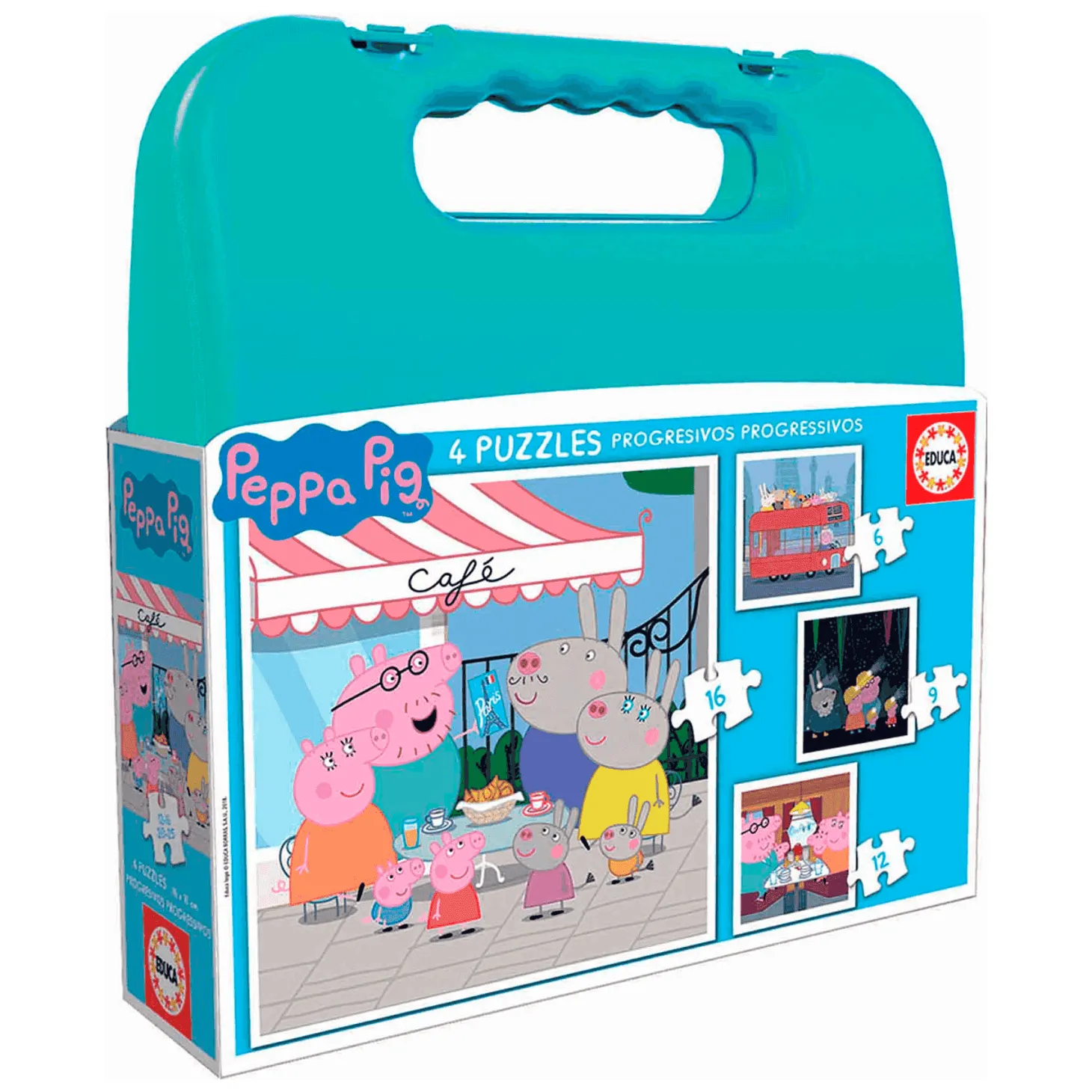Puzzles Progresivos Peppa Pig Maleta