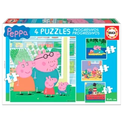 Puzzles progresivos Peppa Pig 16 piezas
