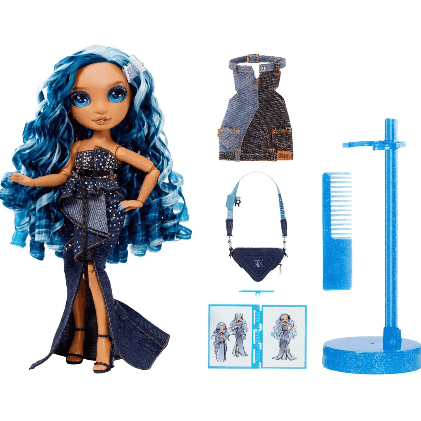 Rainbow High Fantastic Fashion Doll Skyler - Azul