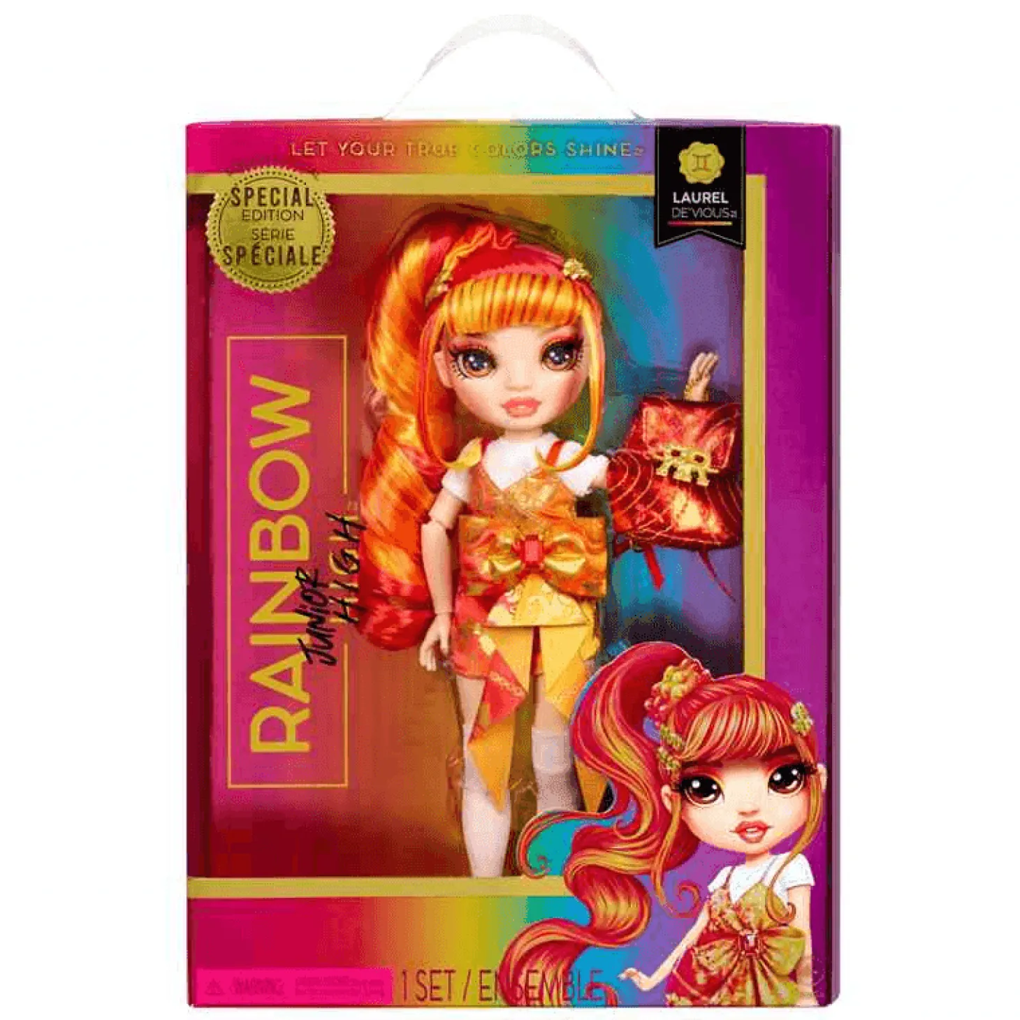 Rainbow High Junior High Edición Especial Muñeca de moda - Laurel De´Vious (Naranja)