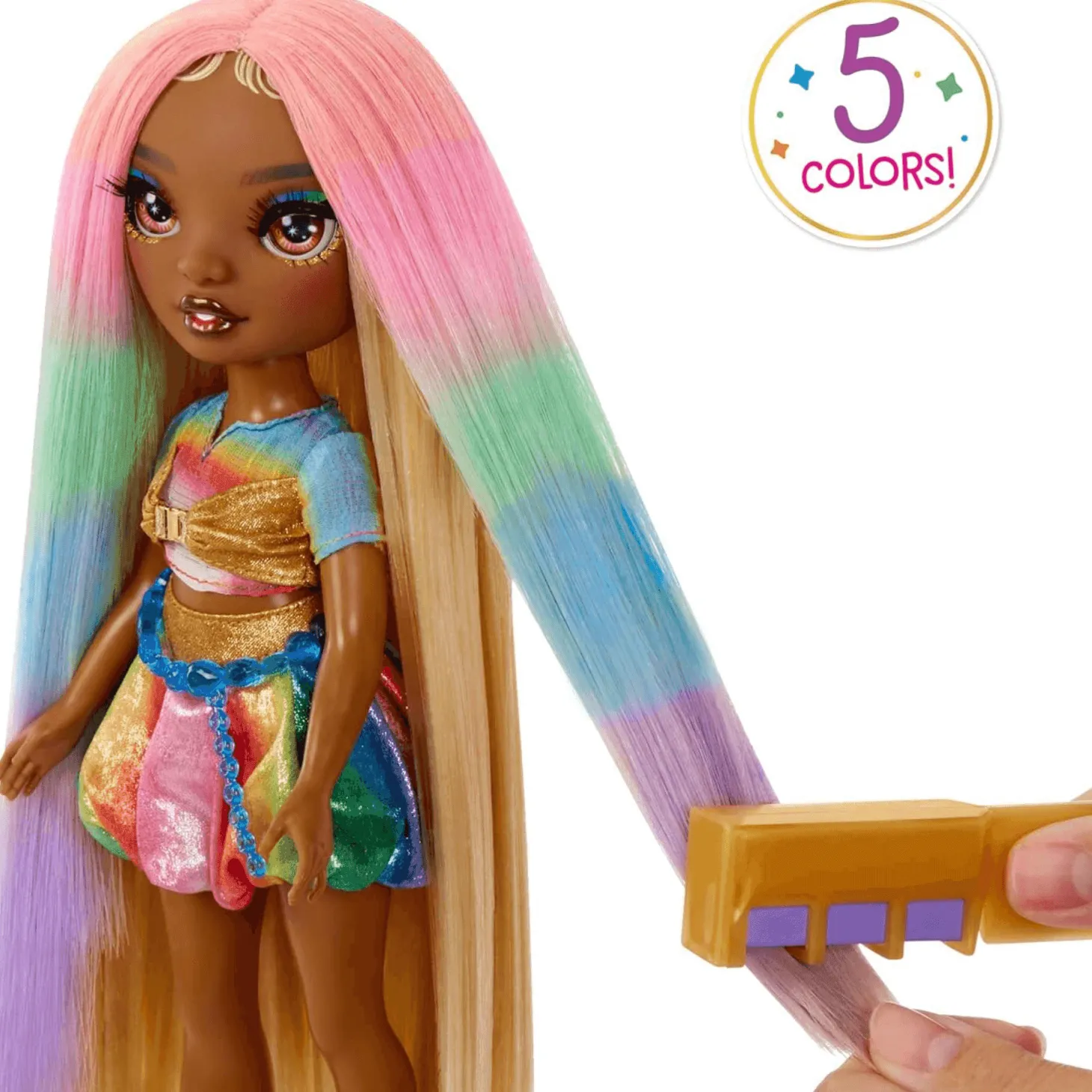 Rainbow High Muñeca Hair Chalk & Style- Meline