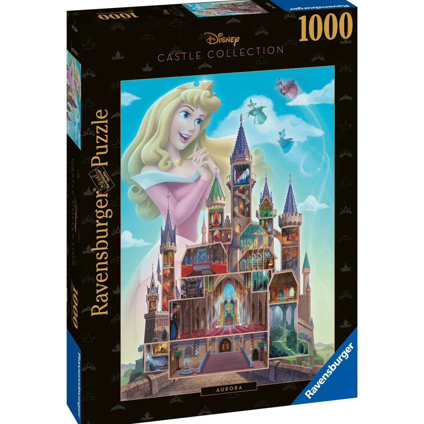 Ravensburger Puzzle Aurora Disney Castles, Colección Disney Collector´s Edition, 1000 Piezas, Puzzle