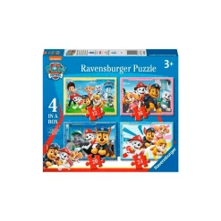 Ravensburger Puzzle Paw Patrol B, Colección Puzzle 4 in a box, 10, 12, 14, 16 Piezas, Puzzle para Ni