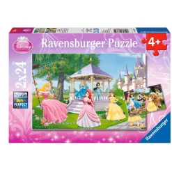 Ravensburger Puzzle Princesas Disney, Colección 2 x 24, 2 Puzzle de 24 Piezas, Puzzle para Niños, Ed