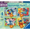 Ravensburger Puzzle Stitch, Colección Puzzle 4 in a box, 10, 12, 14, 16 Piezas, Puzzle para Niños, E