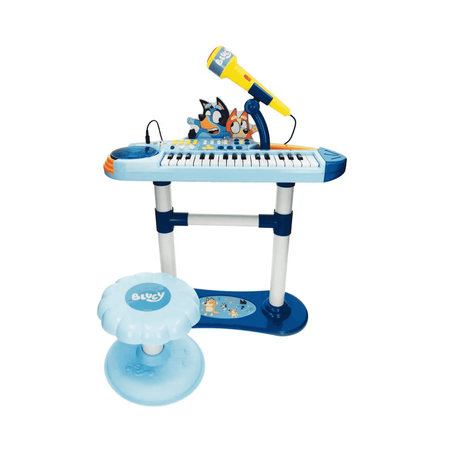 Órgano con micro, pie y banqueta