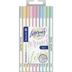 Rotuladores de lettering pastel de 10 colores 0.4 Mm