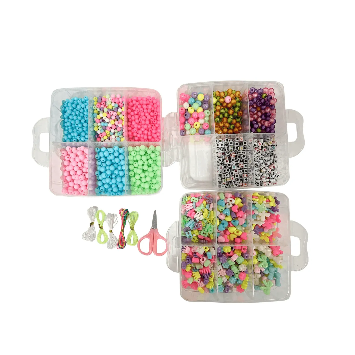 Set Abalorios Perlitas En Caja Con Asa