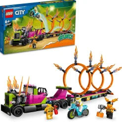 Set de juguetes de construcción LEGO City 60357 Desafío Acrobático Camión y Anillos de Fuego 479